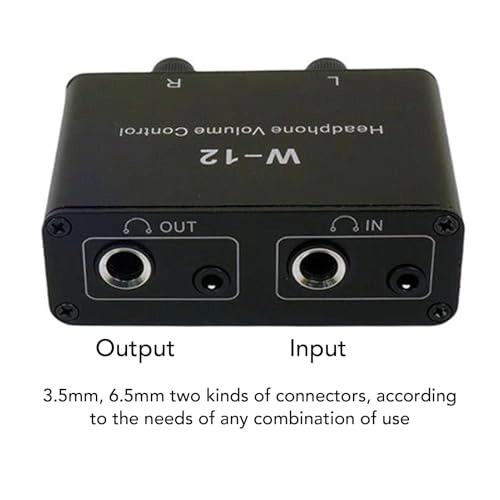 Stereo Volume Controller - Portable Stepless Volume Control 3.5mm/6.35mm