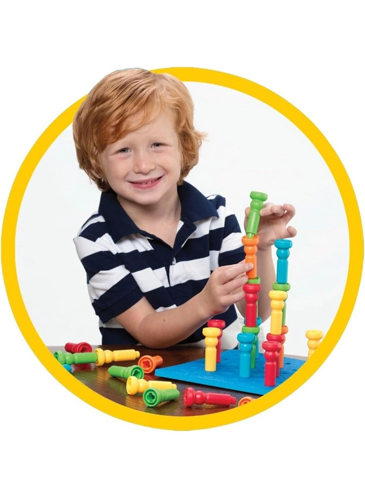 Tall Stackers Pegs and Pegboard - Preschool and Early Learning Children