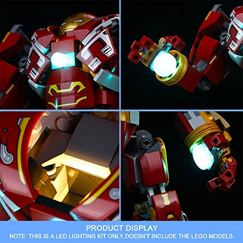 LED Light Kit for LEGO Hulkbuster 76247