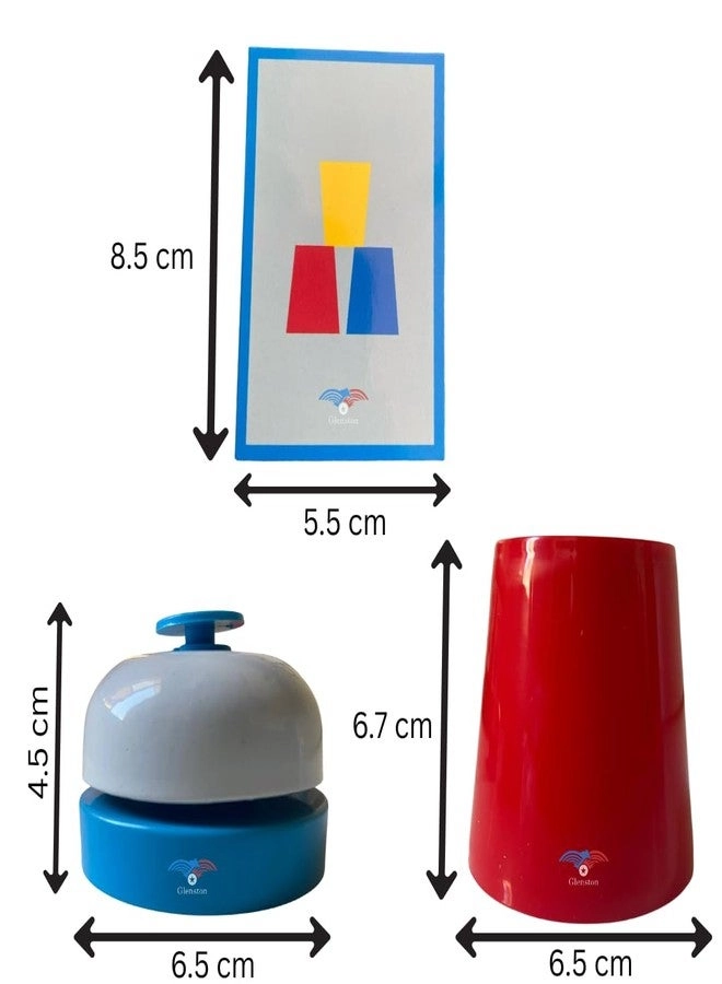Battle Stacking Cups - 12 pieces + Pattern Cards - 50 pieces + Bell