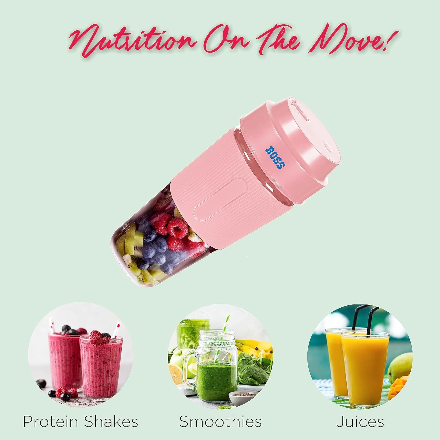 USB Portable Blender Bottle - USB Rechargeable Portable Blue