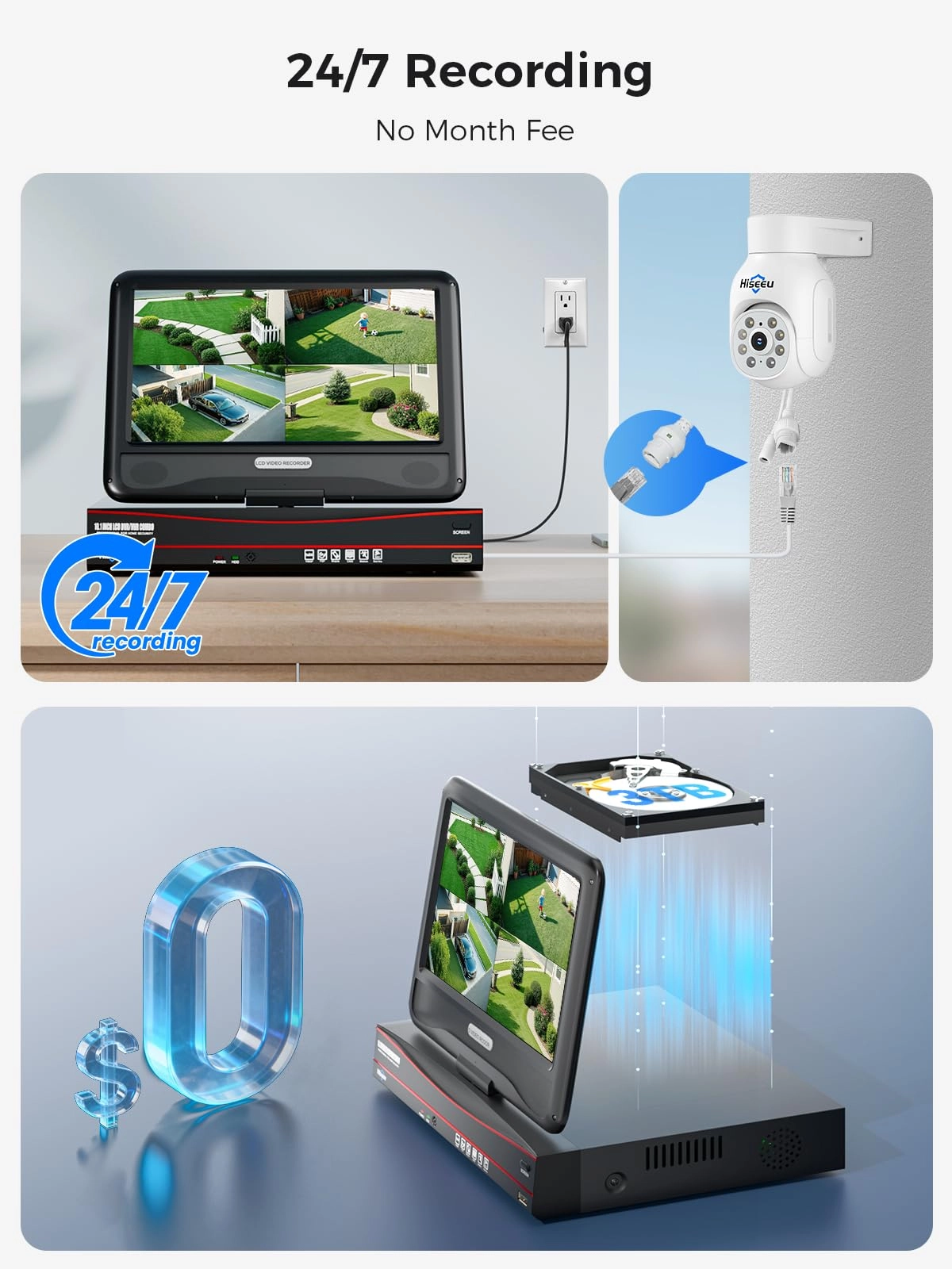 NVR POE CCTV Security Camera System - 8CH