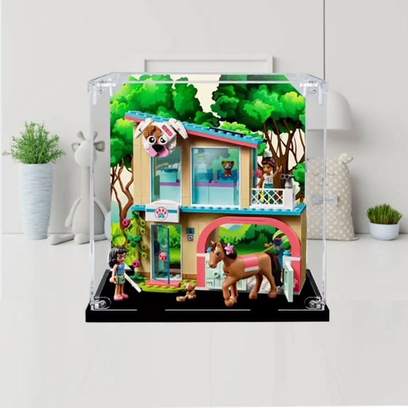 LEGO Friends Display Case (41446) - 7.87x7.87x7.87in. Black Bottom