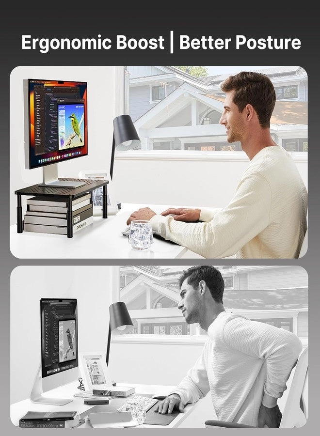 Monitor Stand - Height Adjustable 2 Monitors Pack