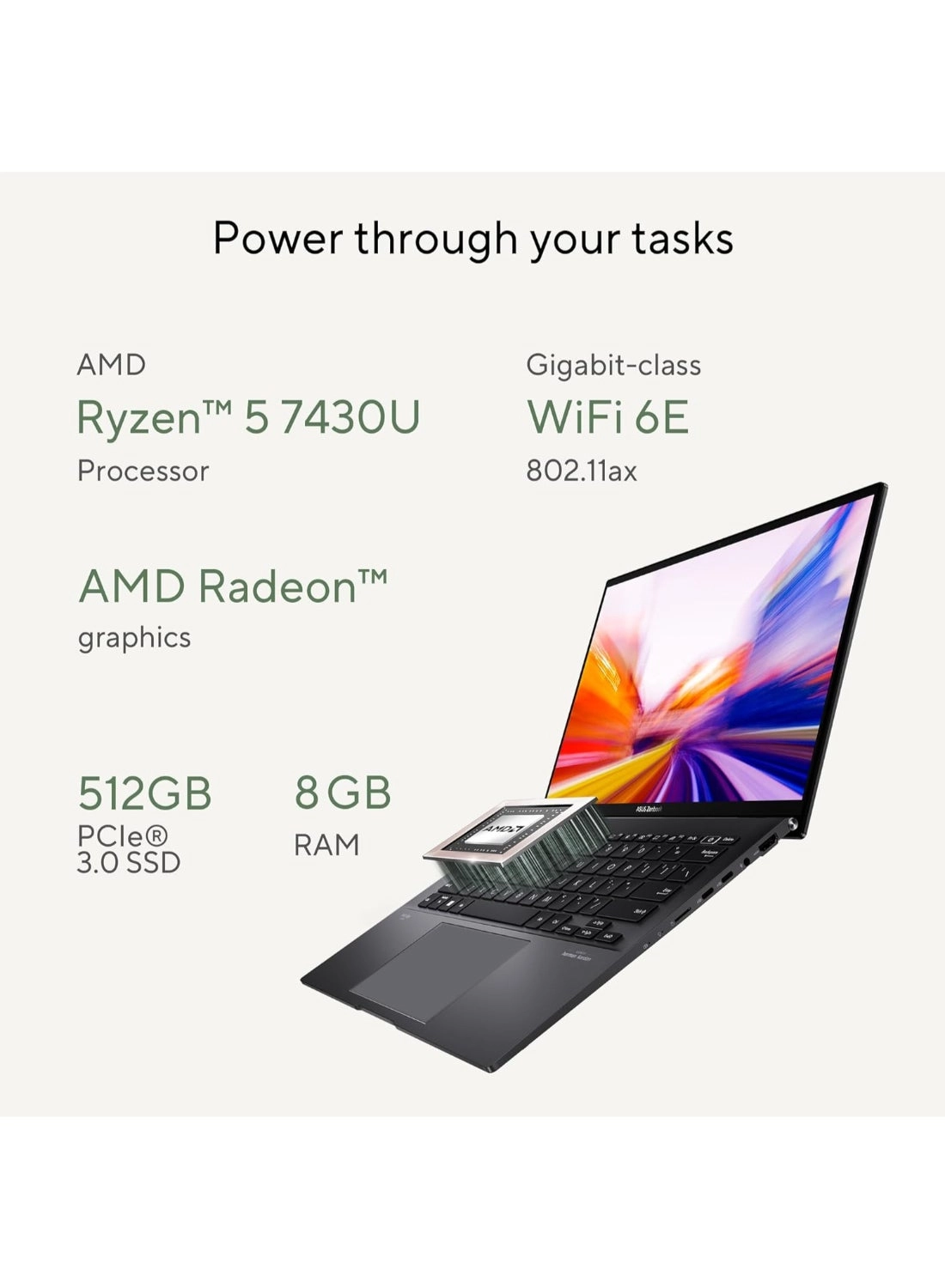 Zenbook 14 - 14'' Ryzen 5-7430U 8GB 512GB SSD