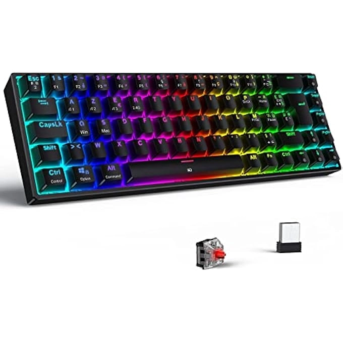 TECURS Mechanical Gaming Keyboard - AZERTY Wireless
