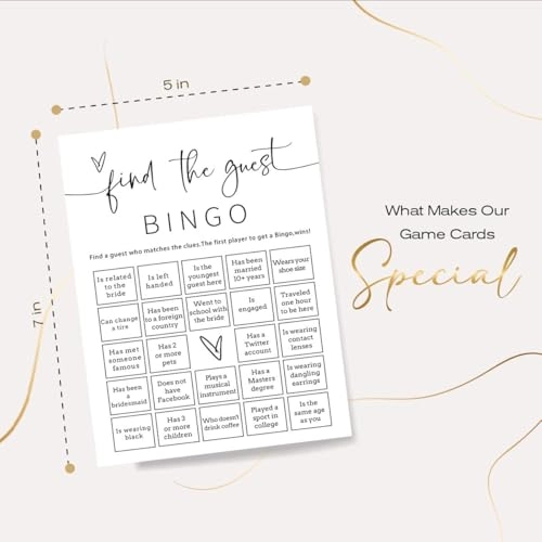 Bridal Shower Bingo - 25 pieces Unisex-Adults