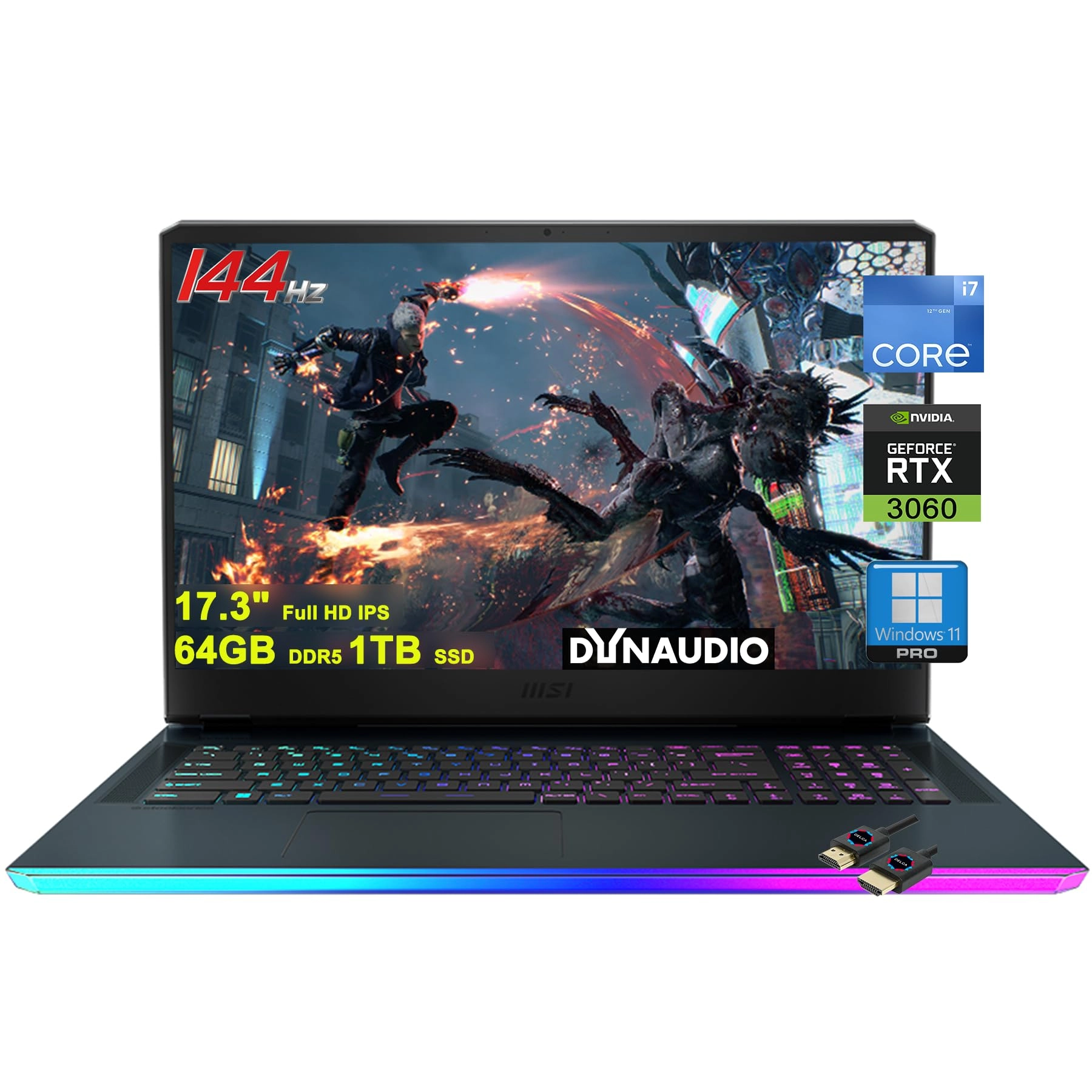 MSI GE76 Raider - 17.3'' Core i7-12700H 64GB DDR5 1TB SSD