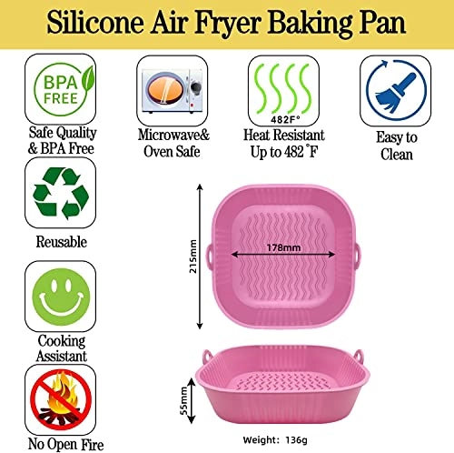 Air Fryer Silicone Pot - Aluminium, Plastic 2 x