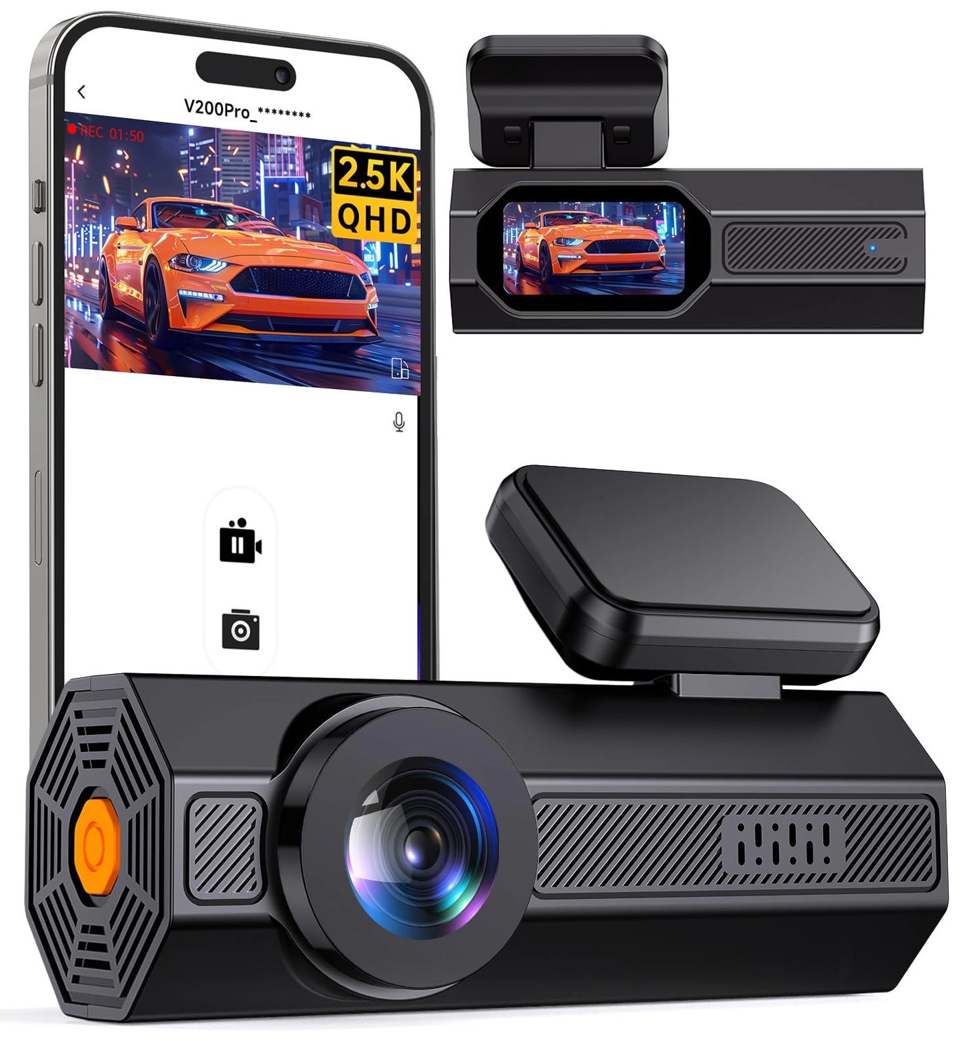 Veement Dash Cam - 2.5K 1440P