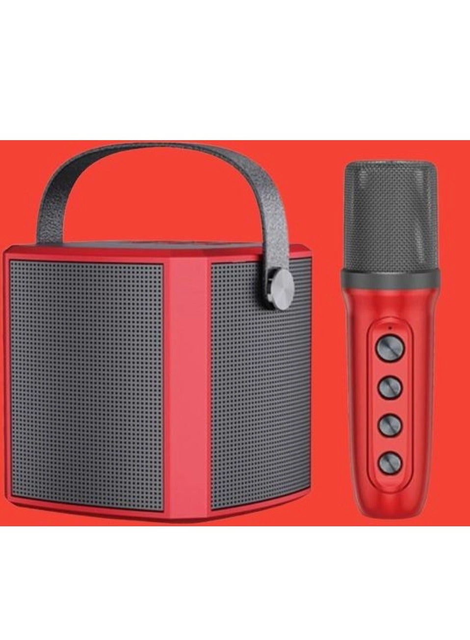 Portable Bluetooth Karaoke Speaker - Rechargeable wireless microphone Type-C charging TF Card support