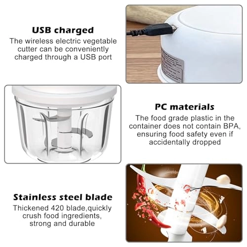 Electric Kitchen Chopper - 300 ml USB