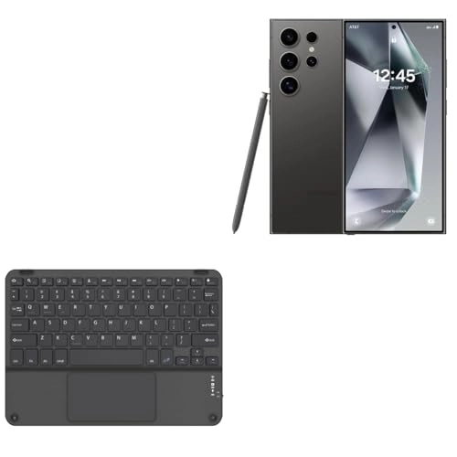 SlimKeys Bluetooth Keyboard - for Samsung Galaxy S24 Ultra Trackpad Jet Black