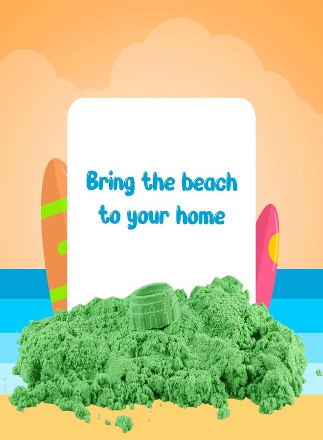Kinetic Green Sand - with Moulds Non-Toxic 400 Gram
