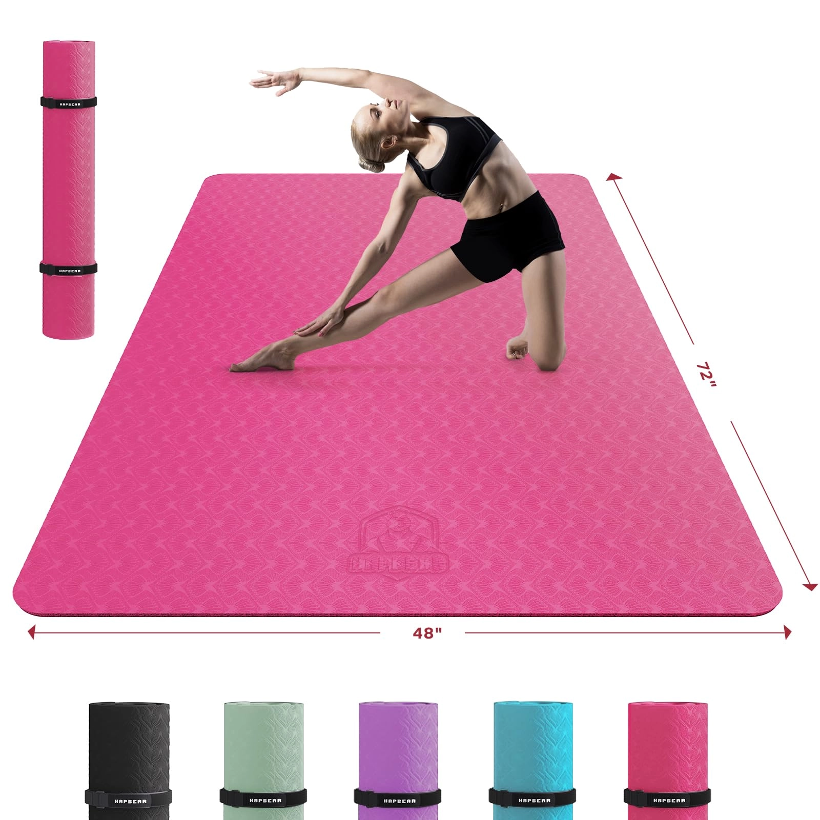 Large Yoga Mat - Thermoplastic Elastomers 6mm
