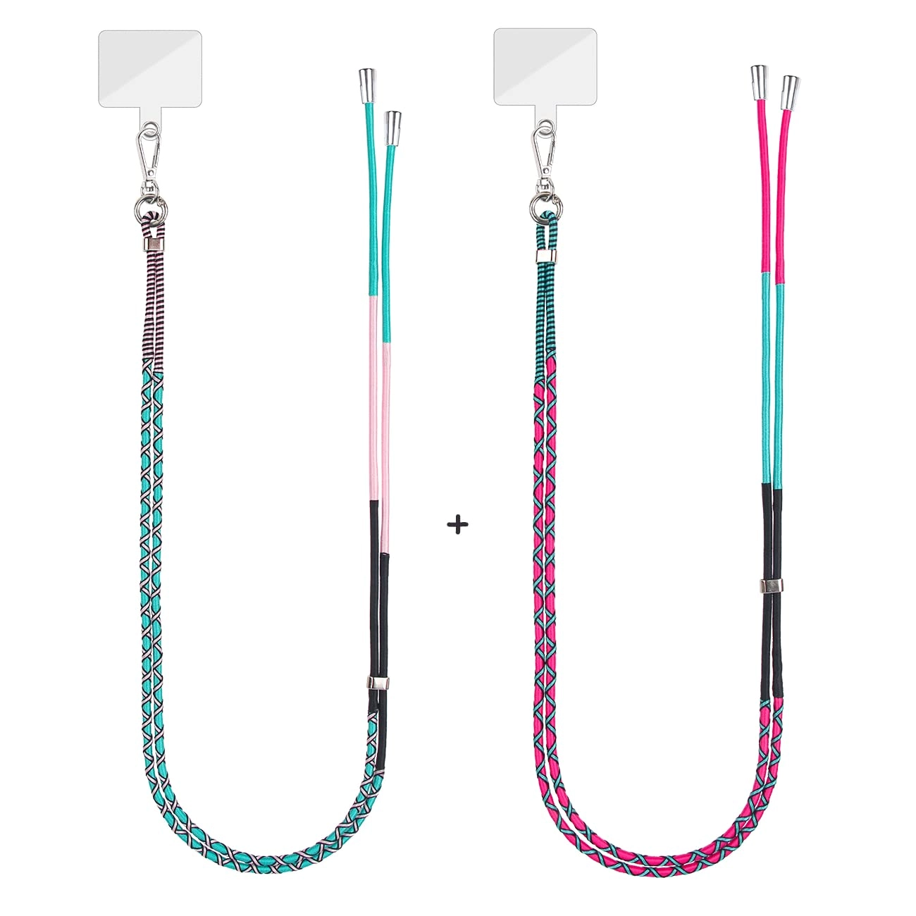URIZONS Anti-Drop Universal Braided Lanyard Strap - 2PCS 75cm Adjustable Colorful