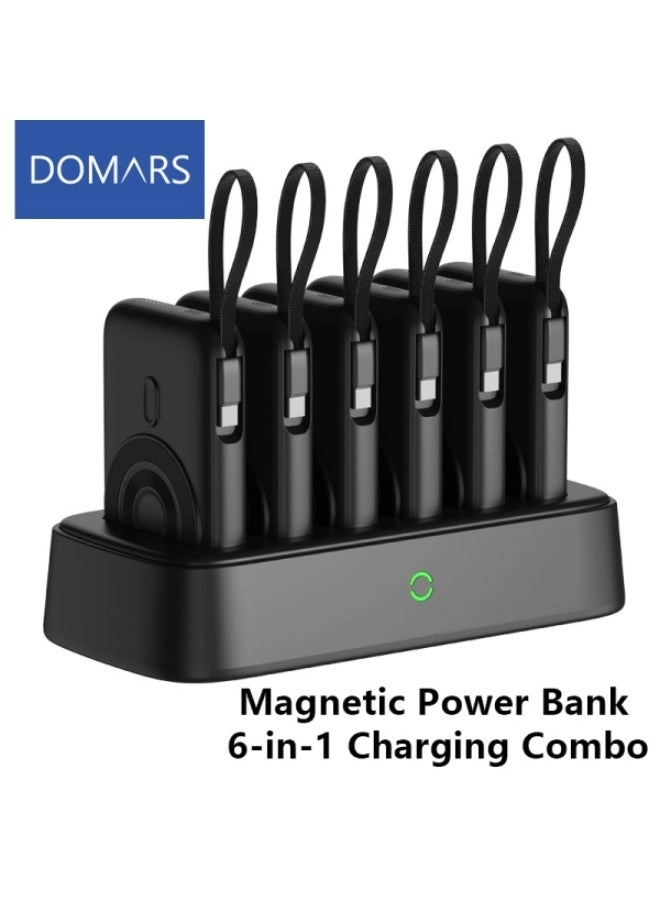 Domars Magnetic Power Bank - 6 X 10000mAh 22.5W Fast charging Wireless charging