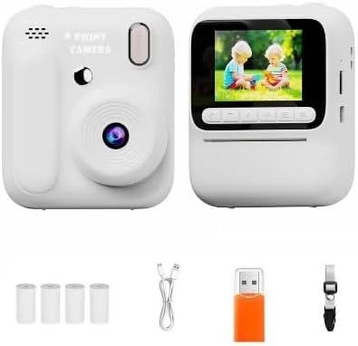 Kids Digital Camera - Instant Thermal Printer 4800W 1080p