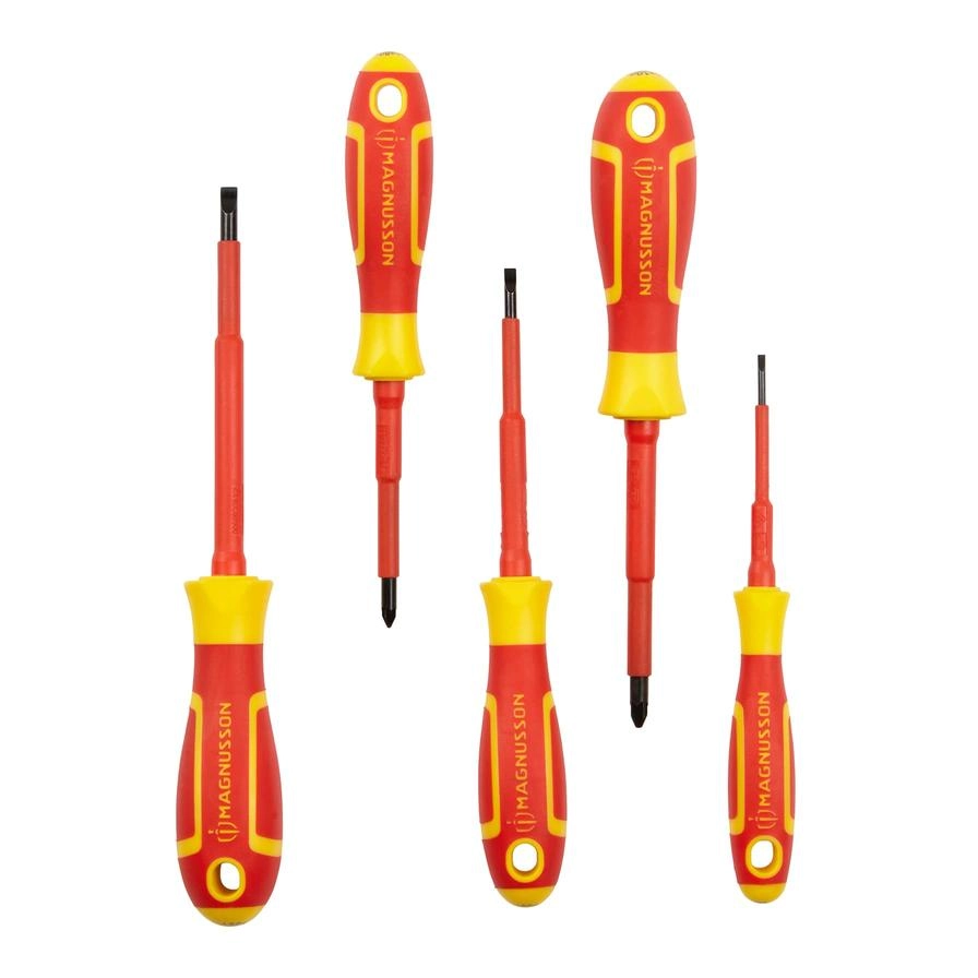 MAGNUSSON SCS12 VDE Slotted and Phillips Screwdriver Set (5 Pcs)