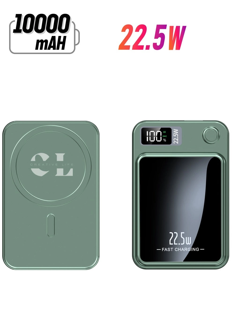 Magnetic Wireless Power Bank - 10000mAh 22.5W