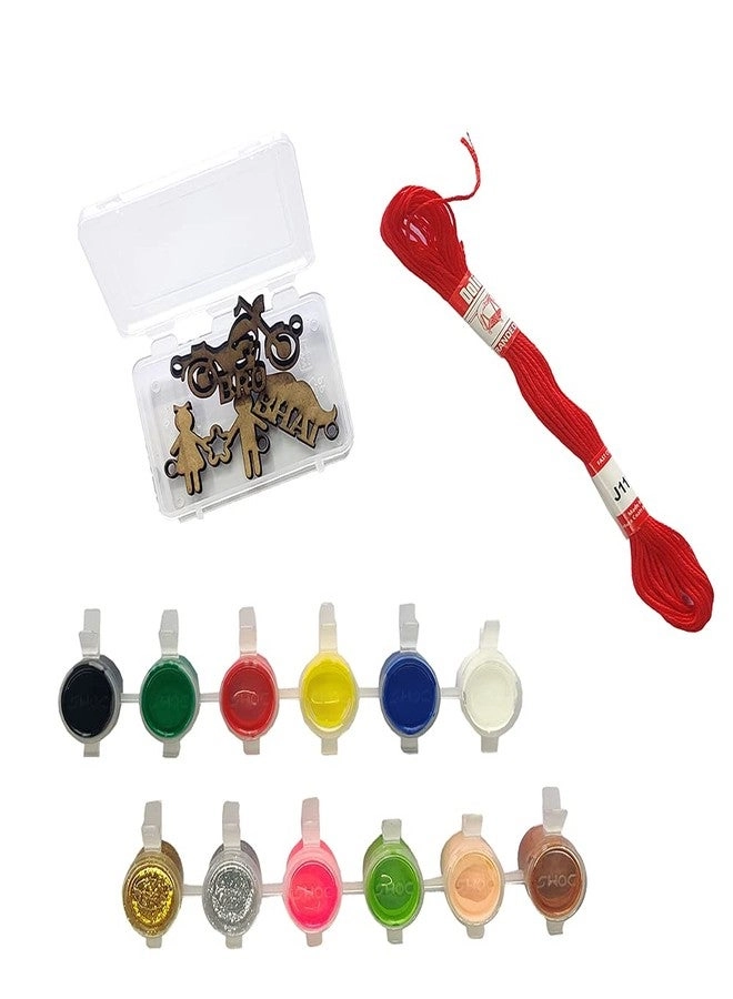 Raksha Bandhan MDF Rakhi Making DIY kit - Combo 3 Free Video Tutorial