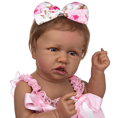 Reborn Baby Doll - 22 Inch Vinyl Brown Eyes