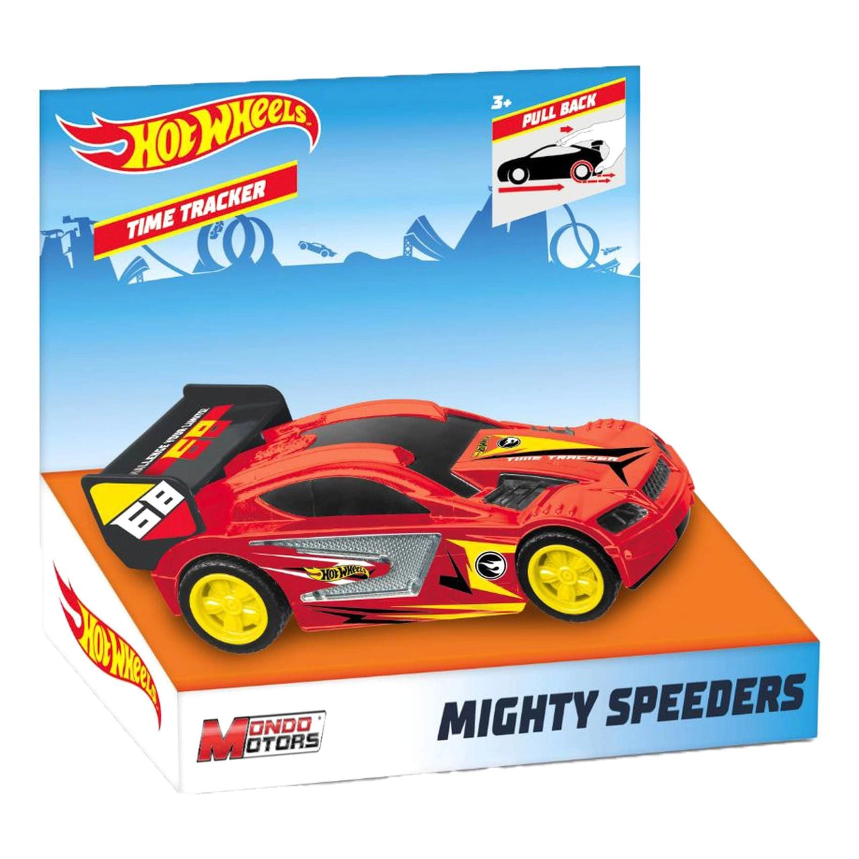 Hot Wheels Time Tracker Pull Back Mighty Speeders