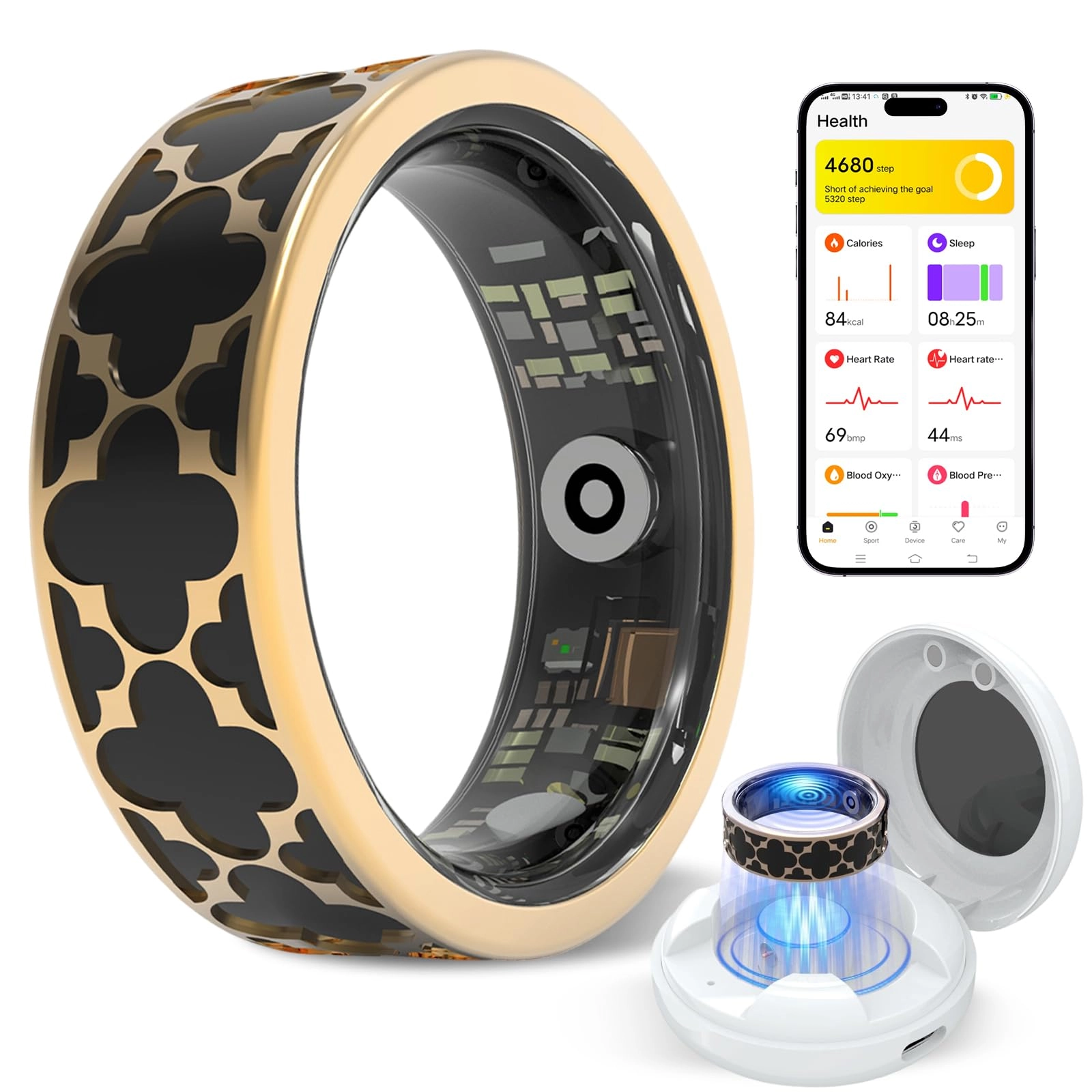 Smart Ring - Heart Rate Blood Pressure Blood Oxygen