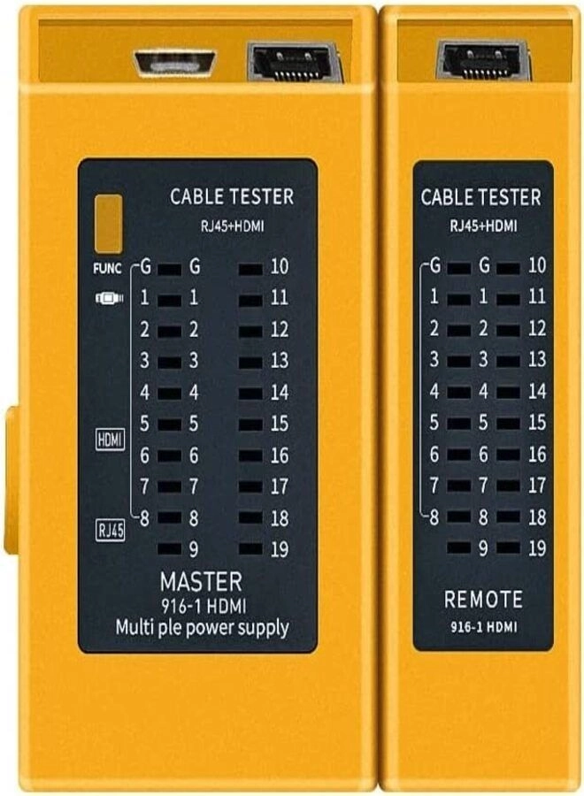 DKURVE Network Cable Tester - RJ45 RJ11 HDMI continuity open shorted crossed