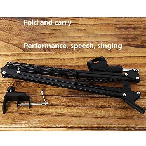 Mic Stand - Extendable Scissor Arm Table Mounting Clamp