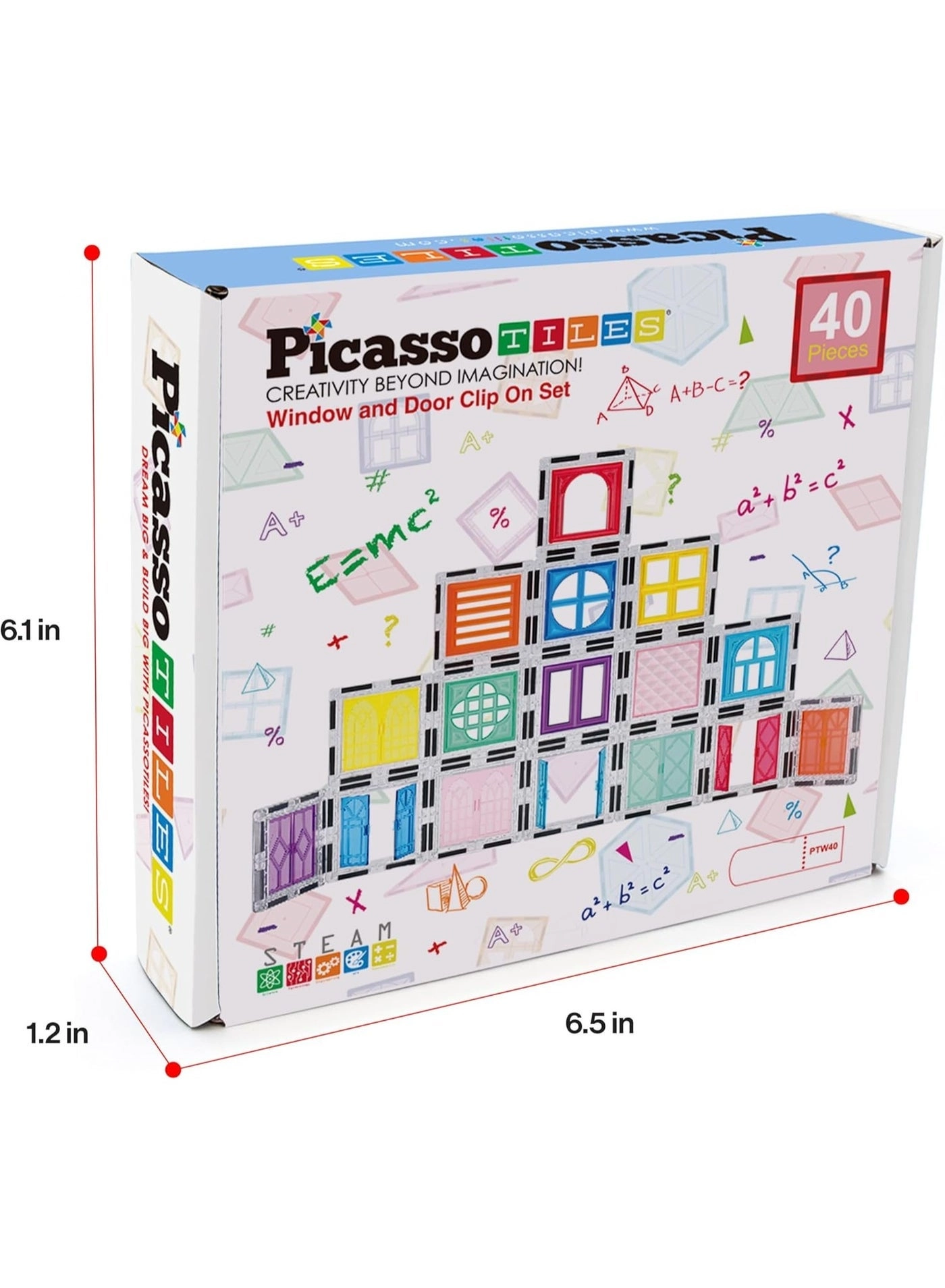 Magnetic Tiles Clip-On Window and Door - 40pcs