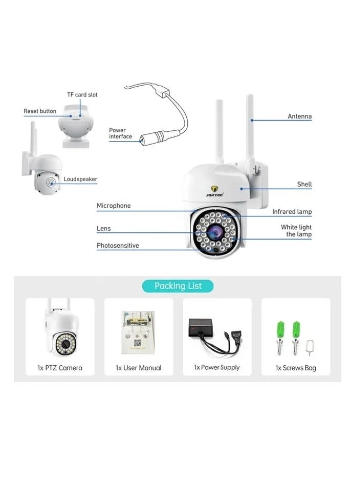 Indoor Outdoor Wi-Fi PTZ Camera 1080p