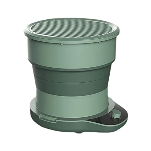 XHTONGSH غسالة قابلة للطي للطي المحمولة, غسالة صفرية اوتوماتيكية, عمل هادئ, الضوء الأزرق, ملابس داخلية غسل الملابس او عنصر صغیر, طاقة ومنطقة (Color : Green)