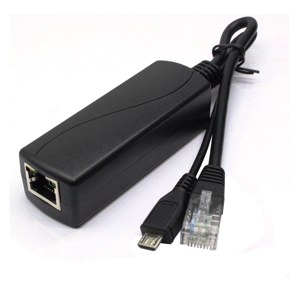 5V Gigabit PoE Splitter - DC44-56V 12W IEEE 802.3af 10/100/1000Mbps
