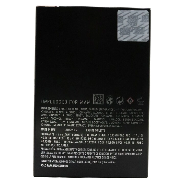 UNPLUGGED NOIR Eau de Toilette 80ml