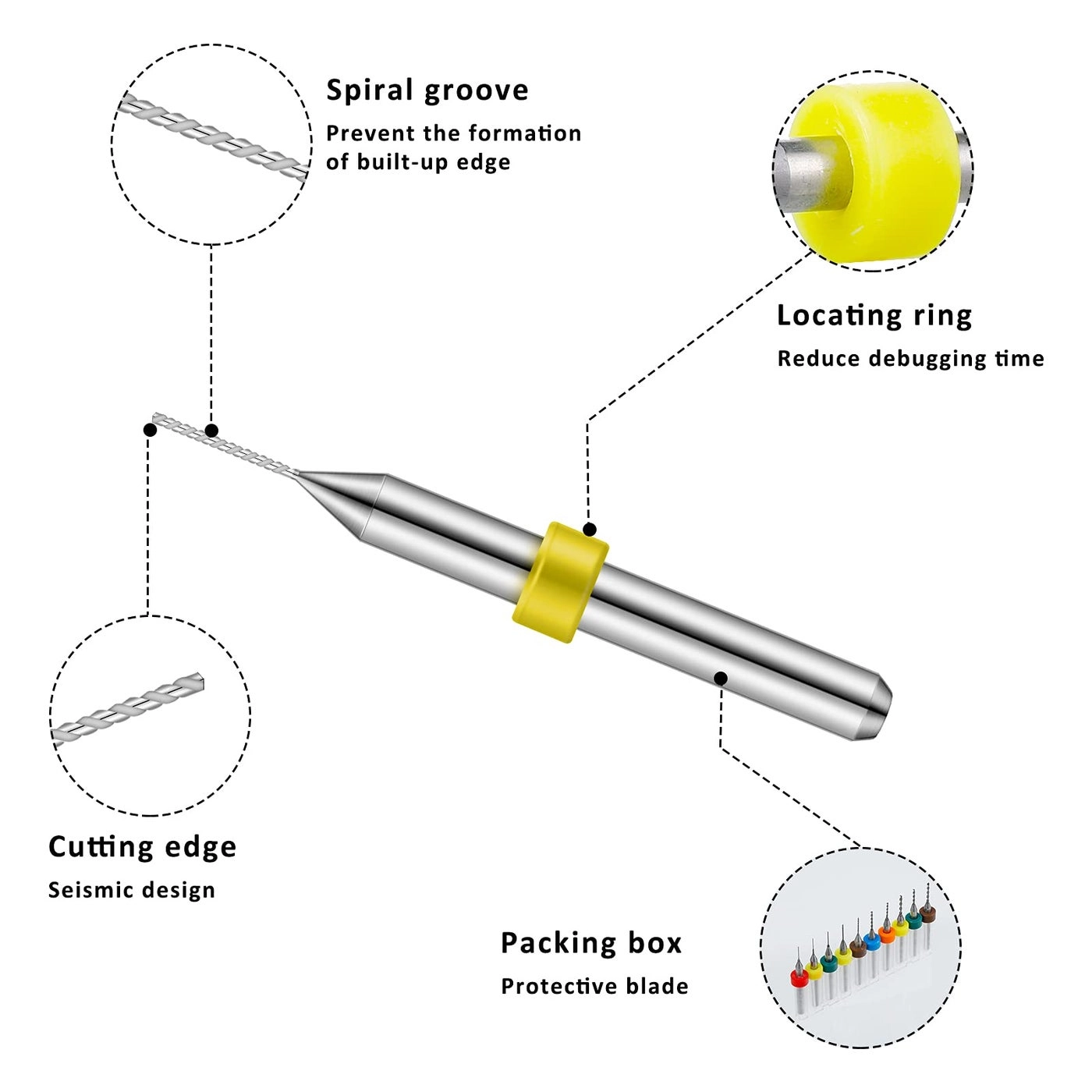 Micro Drill Bits Set - tungsten steel 30 pieces 0.3-1.2 mm