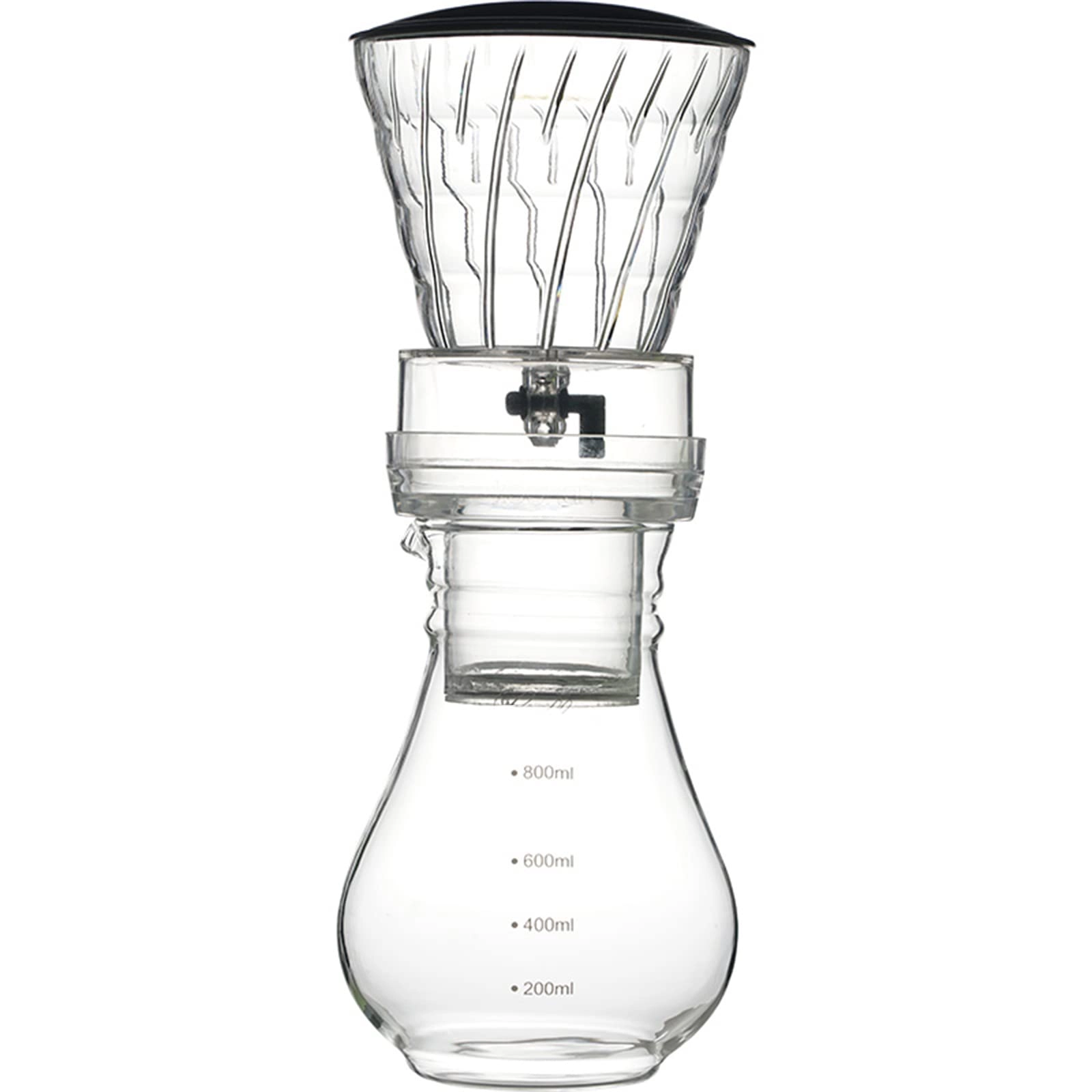 GLSvbnm Ice drip coffee pot - Adjustable Rate Dripper Borosilicate Glass Carafe