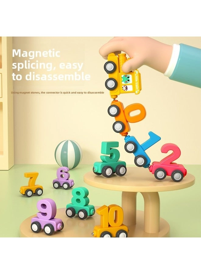 Magnetic Digital Train - Cartoon 14pcs