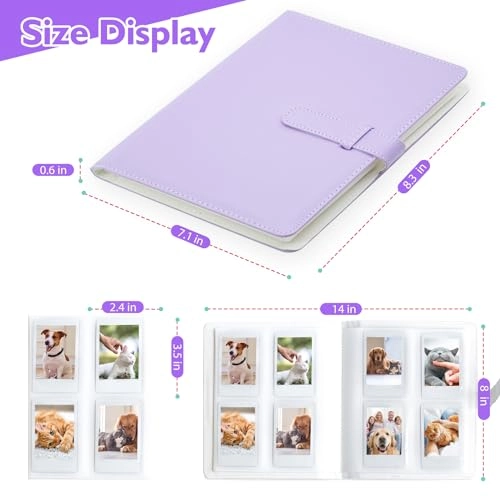 3" 128 Pockets Leather Photo Album