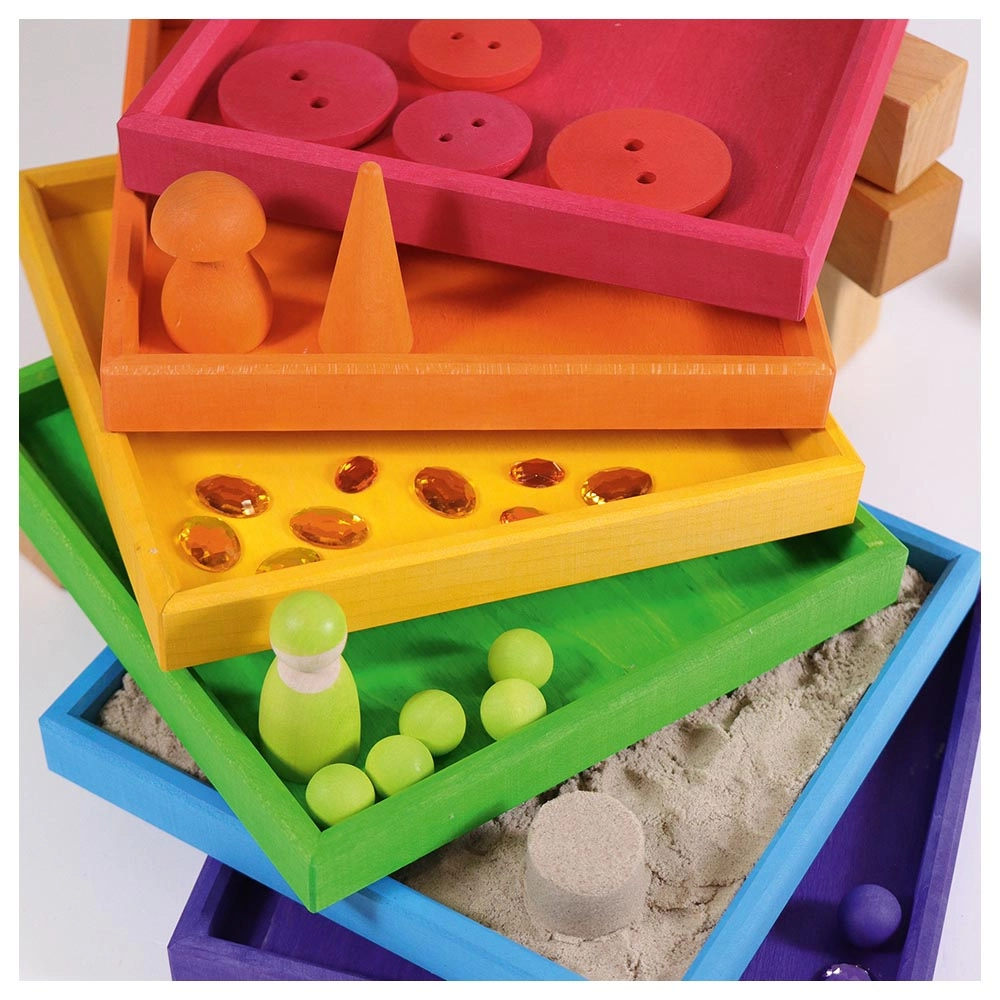 Wooden Rainbow Frames - Suitable for 3 years and above 6pcs