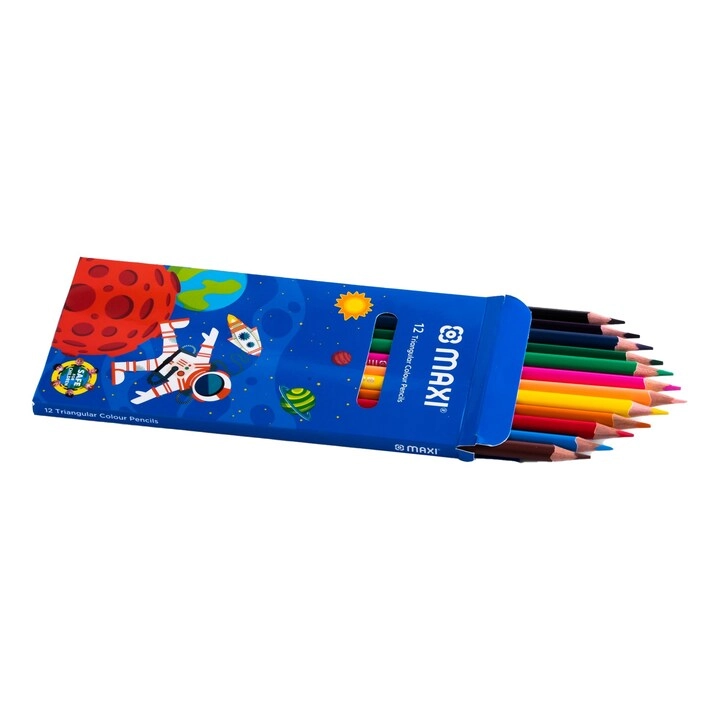 School Stationery Kit - Wax Crayons Colour Pencils Accessories