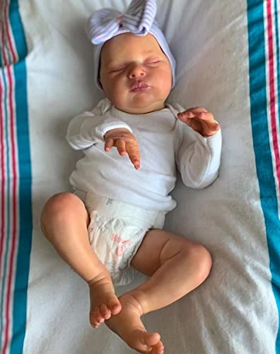 Reborn Baby Doll - 50cm 3D-Paint Silicone Asleep Ages 3+