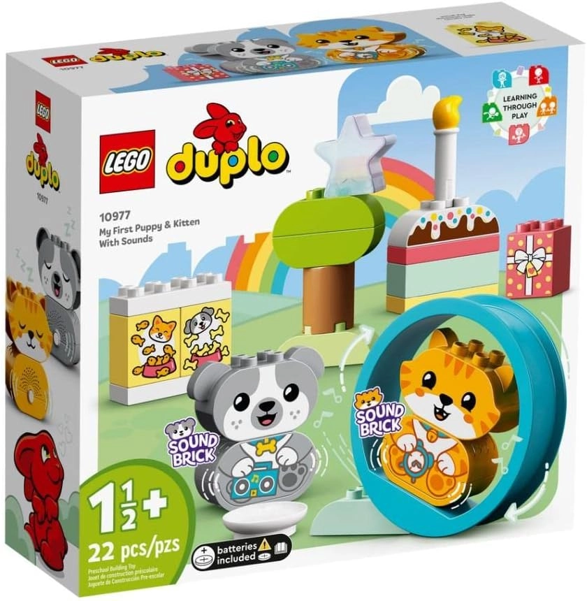 COLOR LAND CHILDRENS TOYS CENTER LLC Duplo My First Puppy & Kitten 10977 - With Sounds