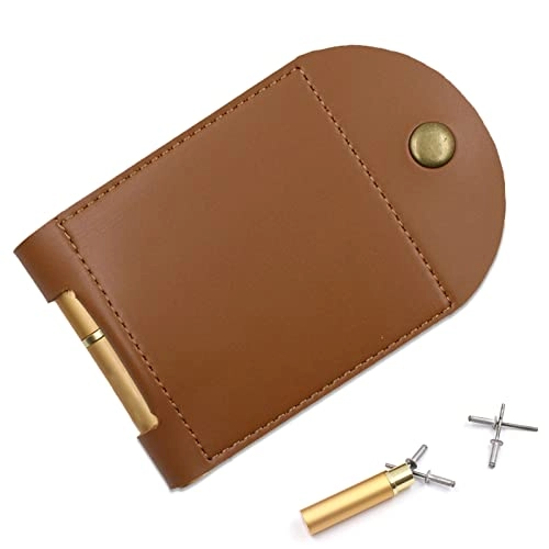 Travel Cribbage Board - Leather 2 Track 4 Metal Pegs