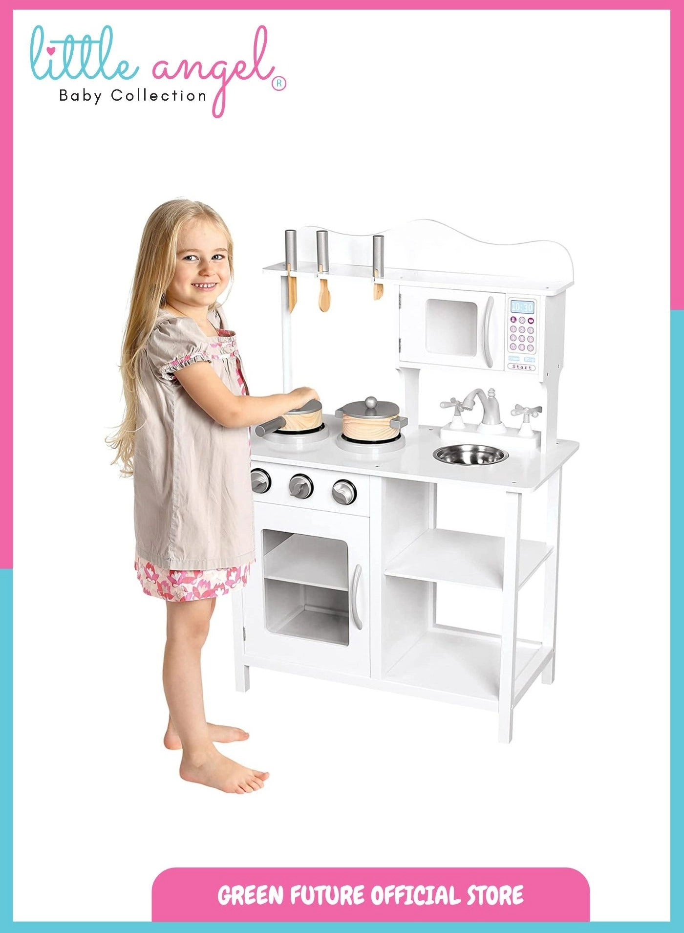 Kids Wooden Play Kitchen