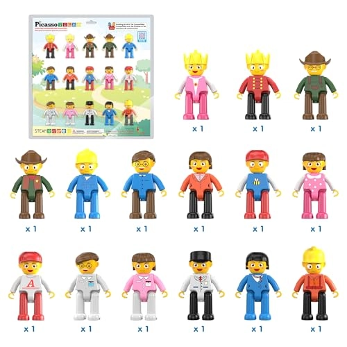 Magnetic Character Action Figures - 15 pcs