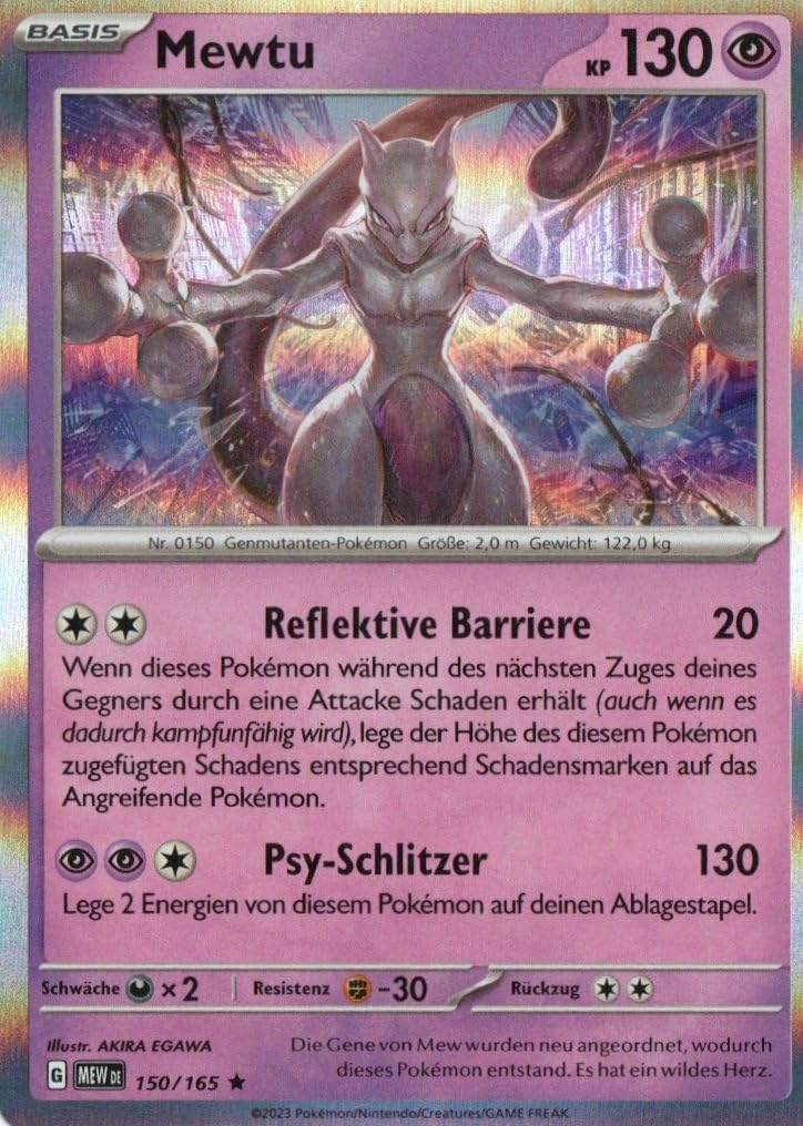 MZTCG Pokemon Mewtu MEW 150-151 - German
