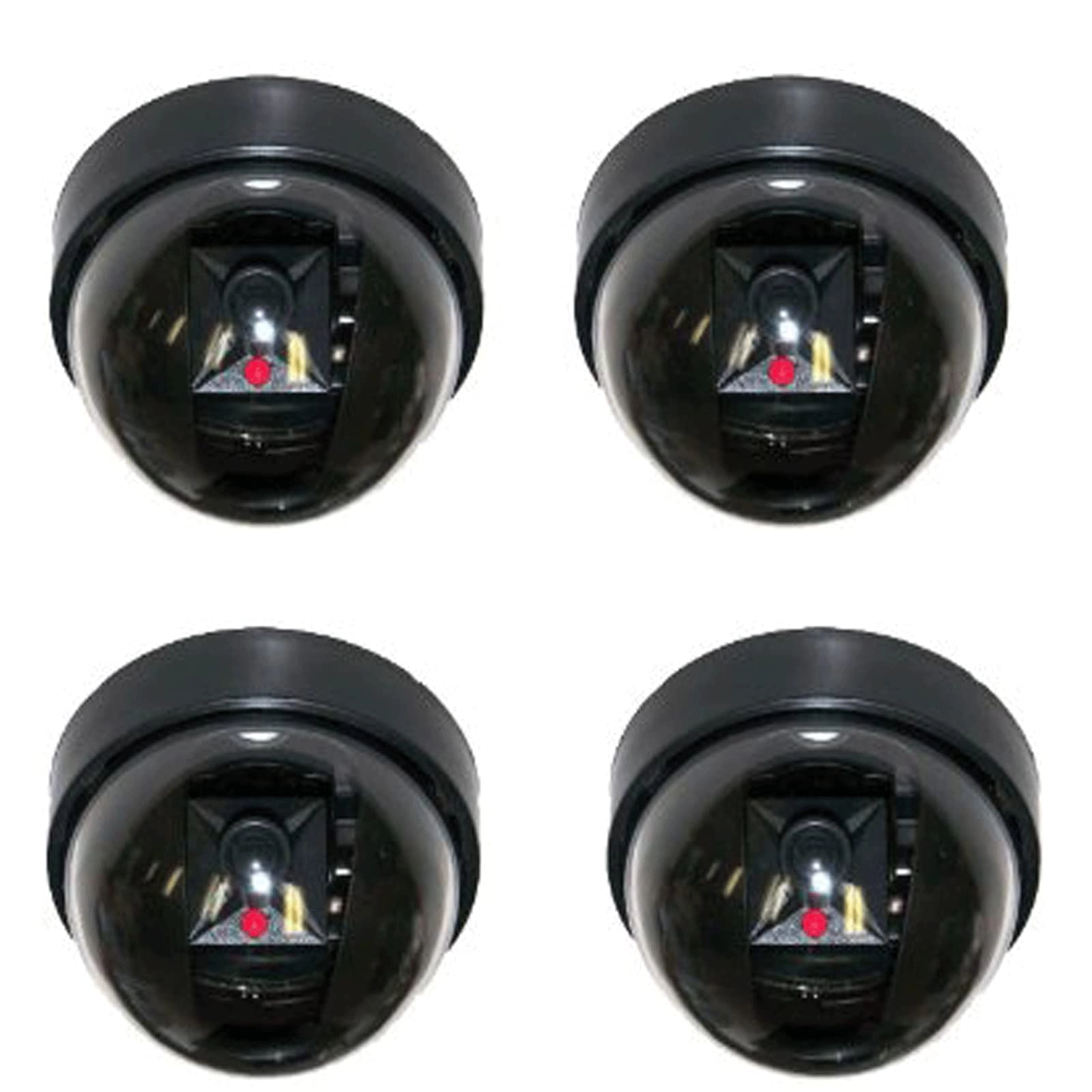 VideoSecu Simulated Dome Camera - Flashing Light LED + Security Warning Sign - 3x2"