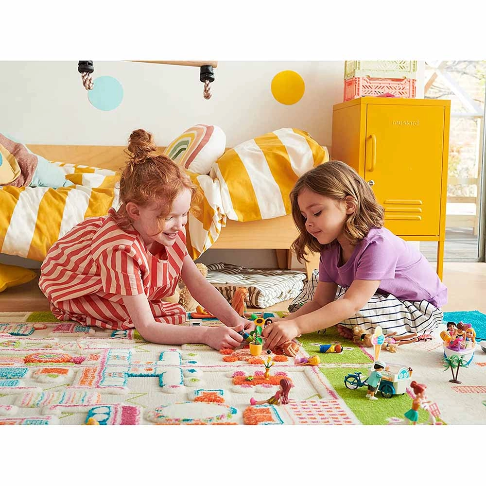 Beach House Design Educational 3D Carpet Playmat - 18 months