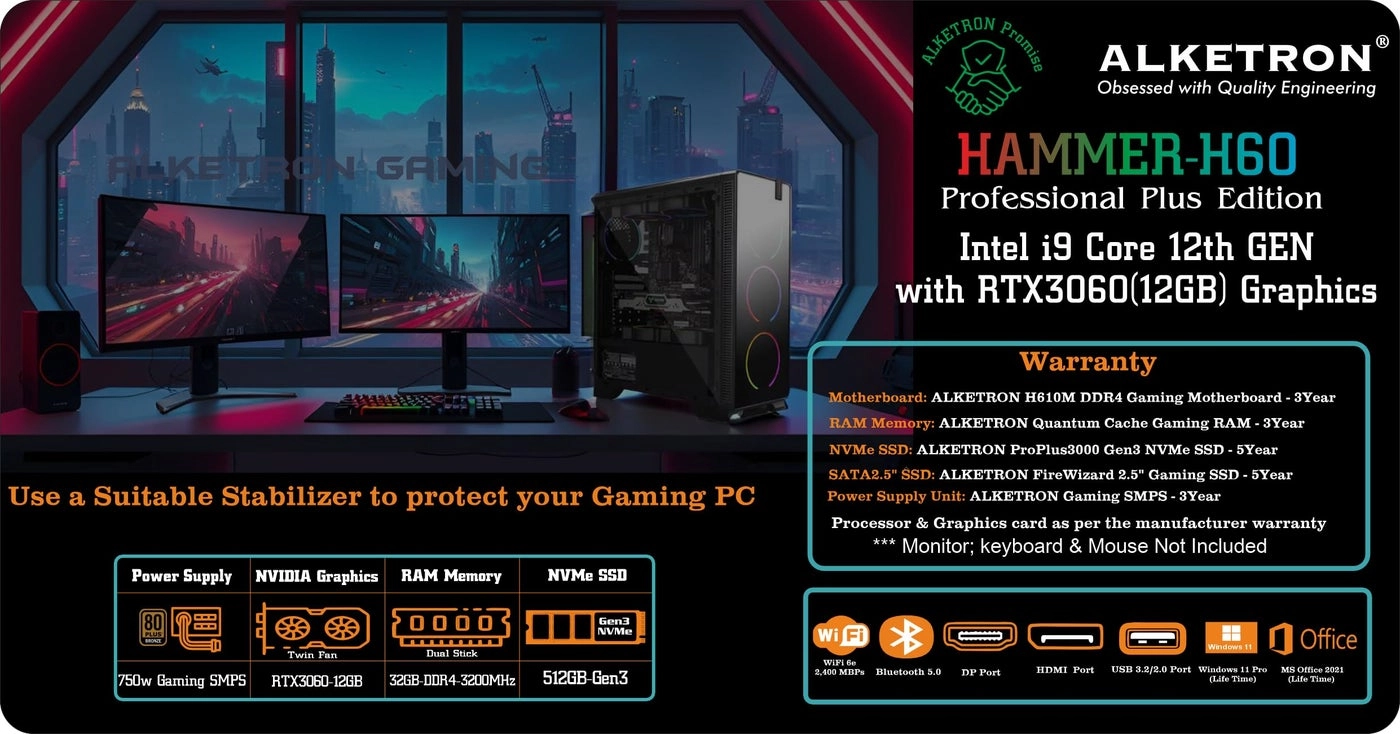 Hammer H60 - i9-12900k 24GB 512GB